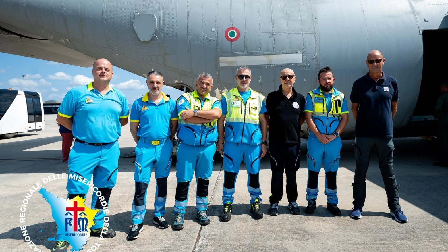 Le Misericordie toscane per Gaza. Ponte con la 46ma Brigata Aerea