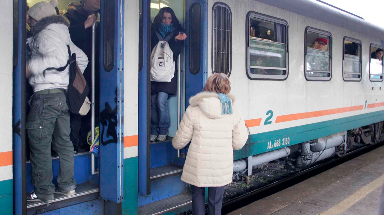 Un treno in una foto d'archivio