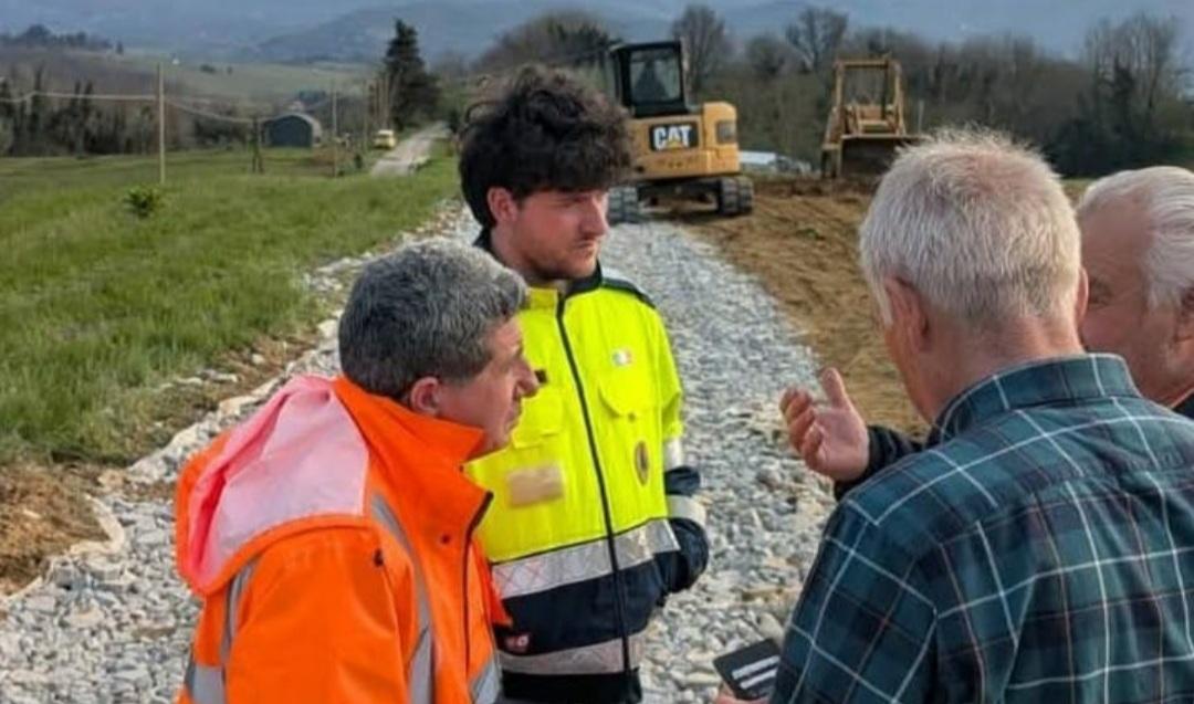 Maltempo in Alto Mugello, sopralluogo di Giani a Marradi