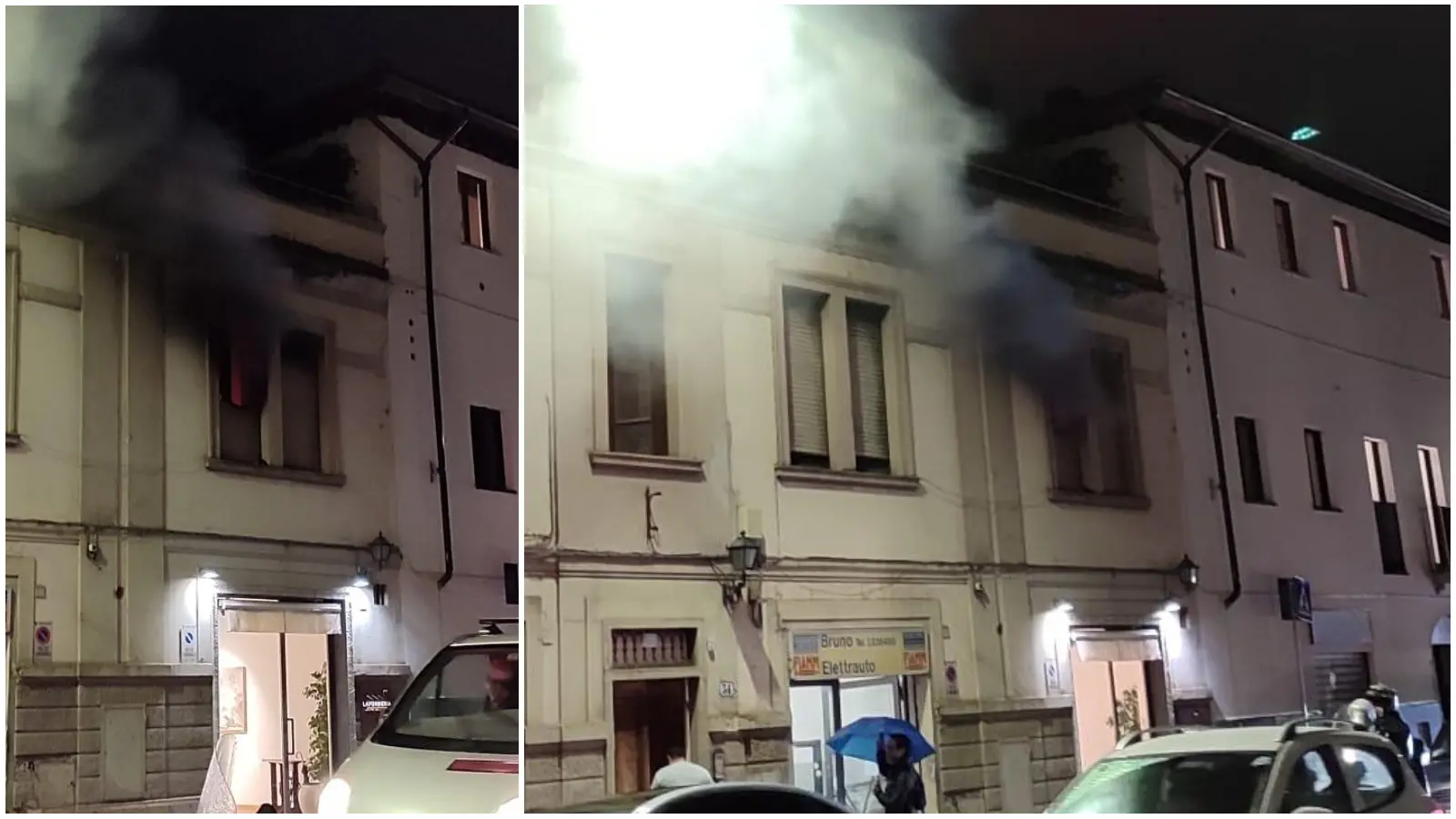 Incendio in un appartamento, una persona in ospedale. Traffico in tilt