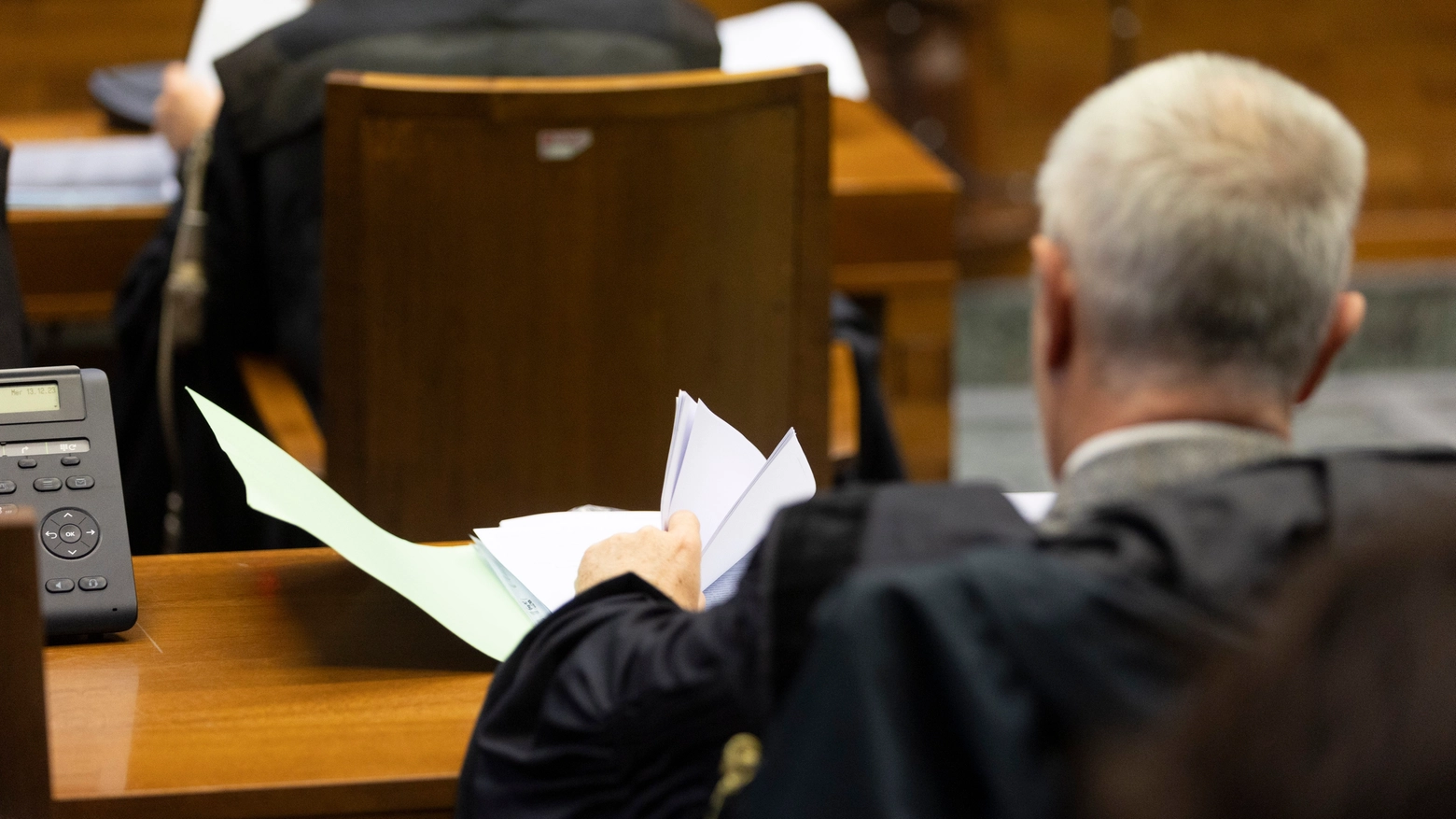 Processo in un'aula di tribunale (Foto repertorio Del Punta)