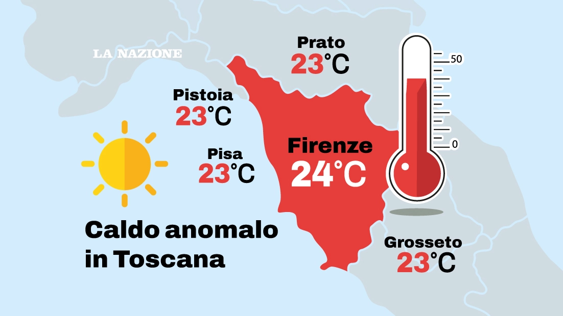 Le temperature di fine novembre in Toscana