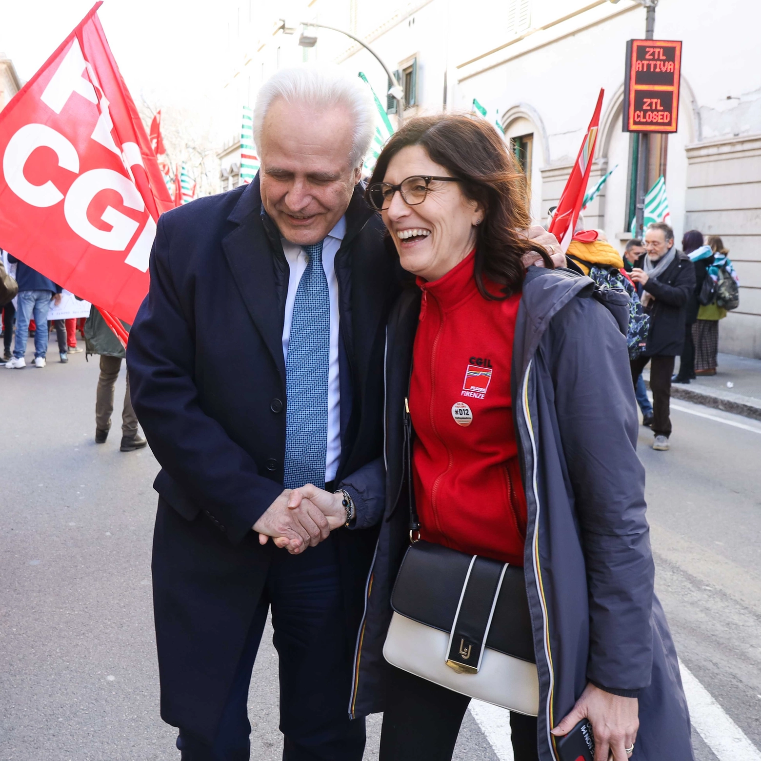 Paola Galgani con il governatore Eugenio Giani (Foto New Press Photo)