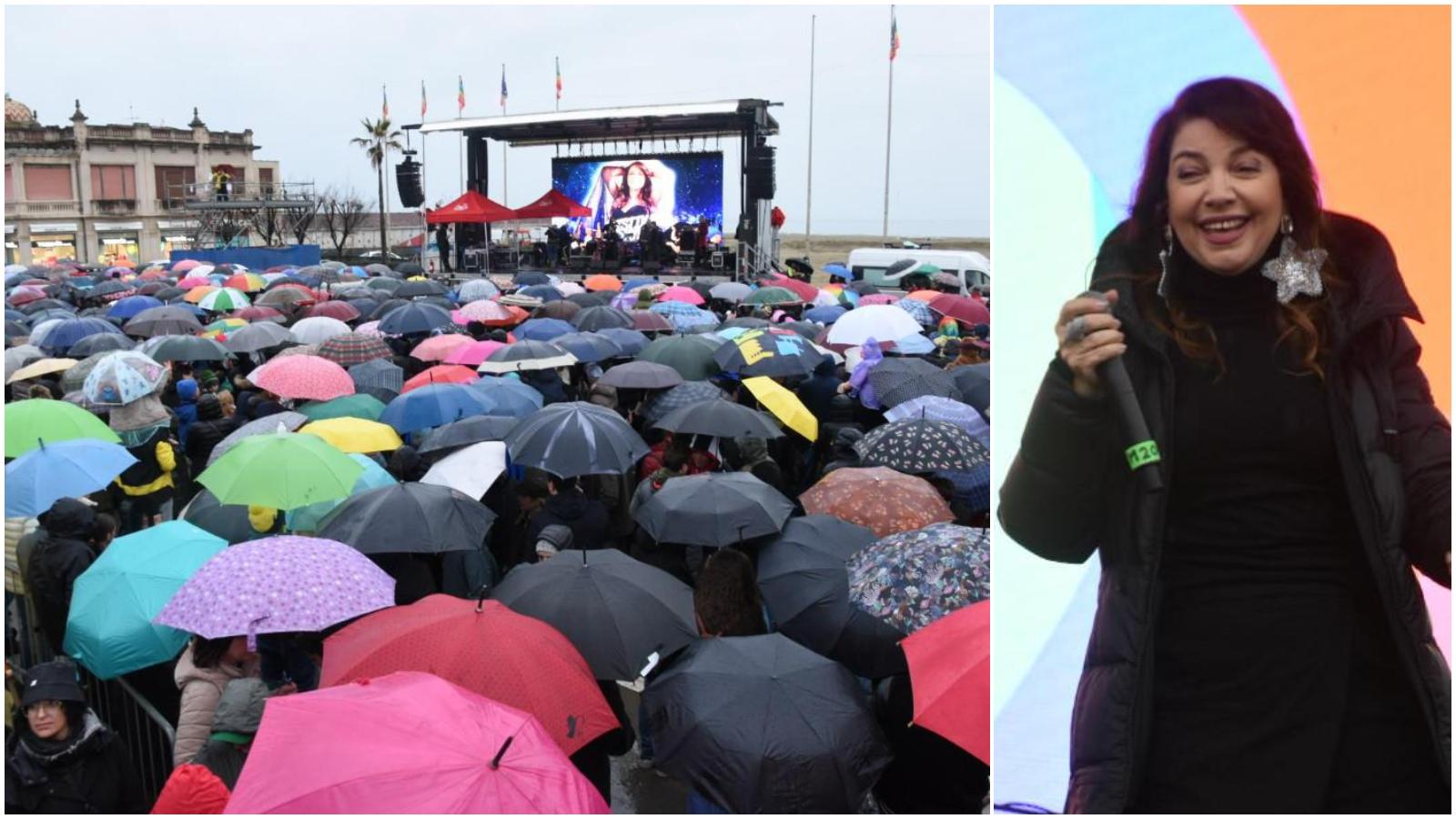 Carnevale di Viareggio, si canta sotto la pioggia al concerto di Cristina D’Avena. E ora via ai carri