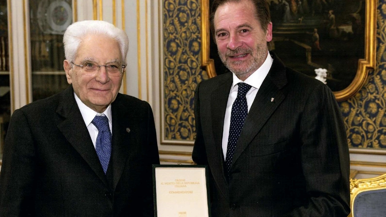 Stefano Mei. riceve l’onorificenza dal presidente della Repubblica Sergio Mattarella