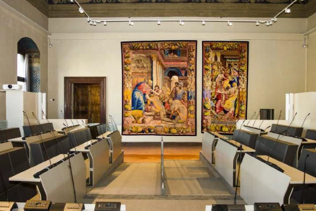 L'aula del consiglio comunale di Firenze